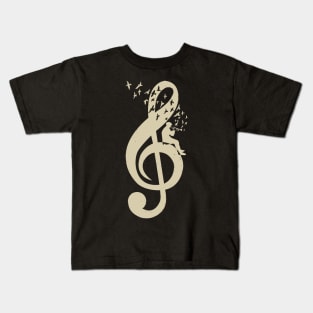 Treble Clef -  Music Bugle - Vintage Kids T-Shirt